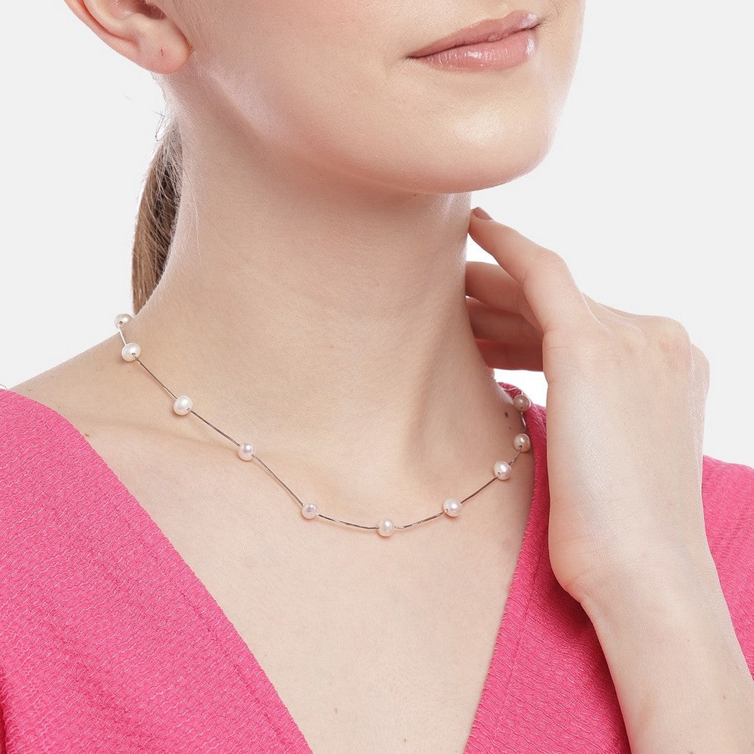 925 Silver Pearl Necklace